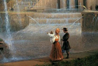 Фрагмент Вид на Большой каскад в Петергофе. 1837