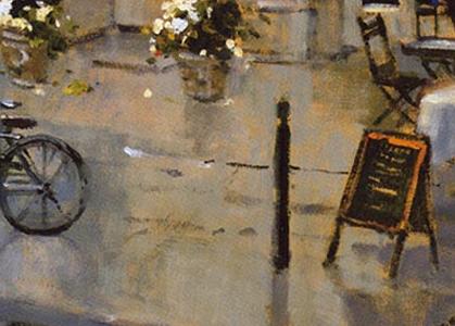 Фрагмент Вид на кафе во Франции