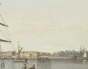 Фрагмент Вид на михайловский дворец с невы