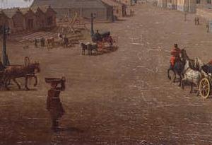 Фрагмент Вид набережной Васильевского острова у Академии Художеств в Петербурге