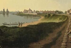 Фрагмент Вид окраины Петербурга у фарфорового завода