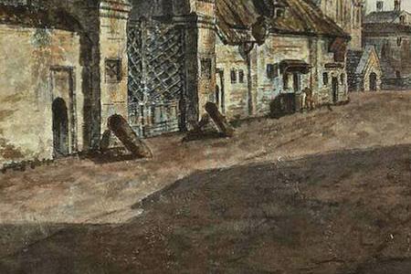 Фрагмент Вид церкви Гребневской Богоматери и Владимирских ворот Китай-города