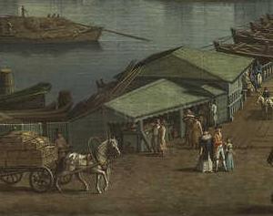 Фрагмент Вид Василеостровской набережной и Исаакиевского моста