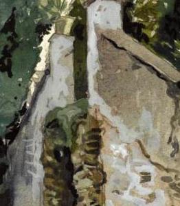 Фрагмент VIEW OF A COURTYARD, ITALY; ENTRANCE TO A HOUSE, LAKE LUGANO