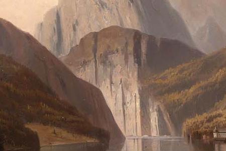 Фрагмент View of Lake Koenigssee with St Bartolomei