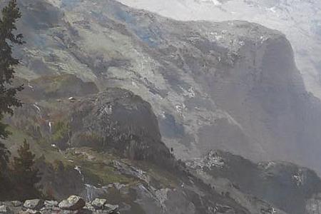 Фрагмент View of Lauterbrunnen with the Eiger Mеnch and Jungfrau