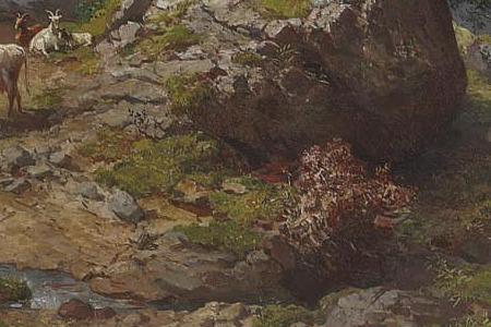 Фрагмент View of Lauterbrunnen with the Eiger Mеnch and Jungfrau