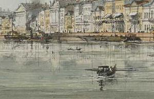 Фрагмент VIEW OF ST PETERSBURG FROM THE NEVA 1854