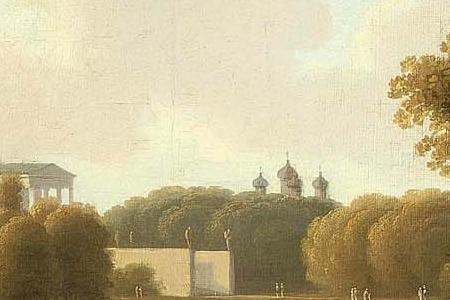 Фрагмент VIEW OVER THE GREAT LAKE AND THE CAMERON GALLERY, TSARSKOE SELO