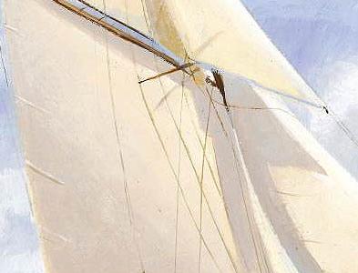 Фрагмент Vigilant, Britannia and Satanita from the shore, Cowes 1894; Vigilant and Britannia off Hunter