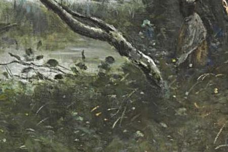 Фрагмент Ville d Avray l tang l arbre pench