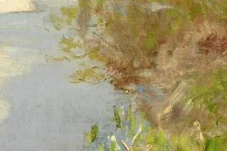 Фрагмент VOILIER SUR LE PETIT BRAS DE LA SEINE ARGENTEUIL