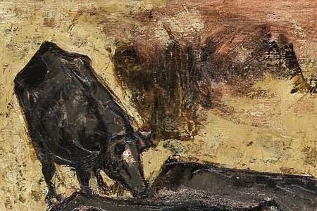 Фрагмент Woman with Bulls