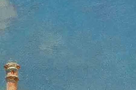 Фрагмент Women walking beside a Venetian canal