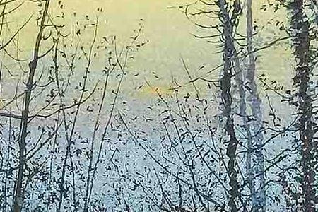 Фрагмент Wooded valley probably Bolton Woods Lovers in a woodland clearing a pair