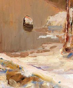 Фрагмент Закат на озере