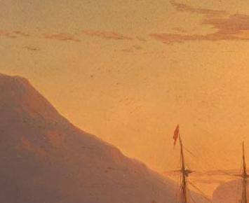 Фрагмент Закат солнца в Крыму