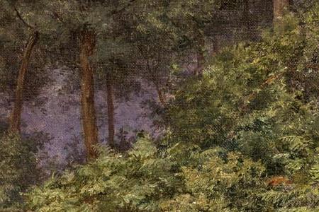 Фрагмент Закат в горах