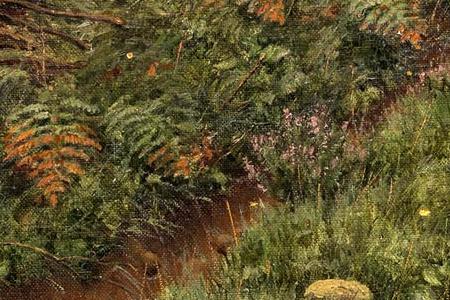 Фрагмент Закат в горах