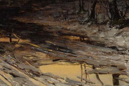 Фрагмент Закат зимой