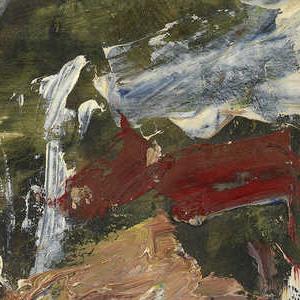 Фрагмент Женский портрет в болотно зеленых тонах