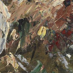 Фрагмент Женский портрет в болотно зеленых тонах