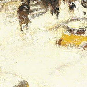 Фрагмент Зима на улицах Нью Йорка