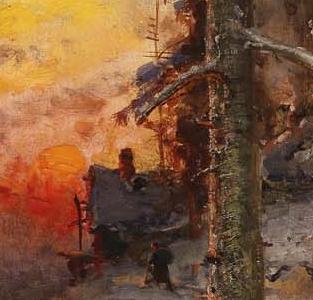 Фрагмент Зимний пейзаж 1904