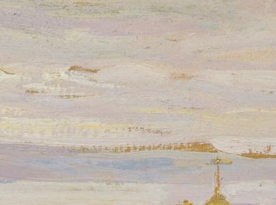 Фрагмент Зимняя сцена на Волге 2