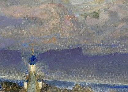 Фрагмент Зимняя сцена на Волге