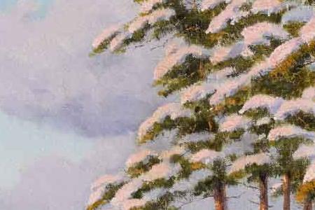 Фрагмент Зимой в горах