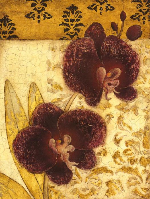 Декоративный цветы в золотых тонах