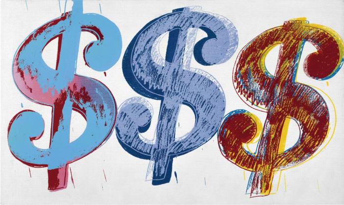 DOLLAR три раза, бирюзовый голубой коричневый