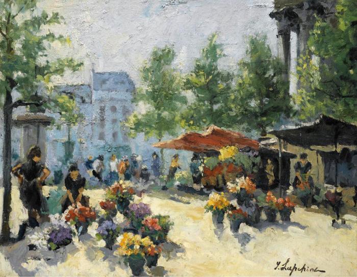 FLOWER MARKET AT THE MADELEINE PARIS