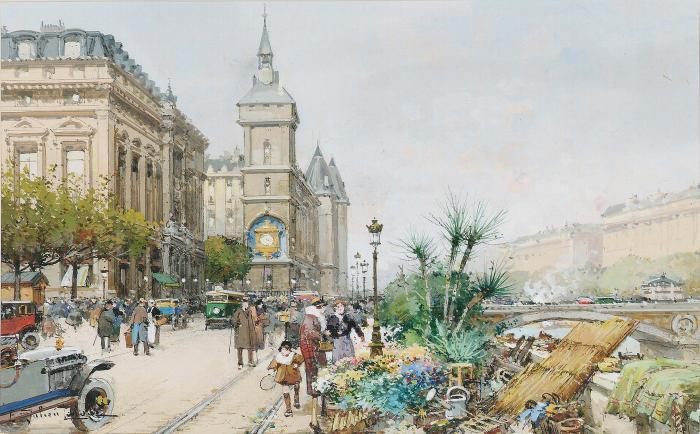 Flower market on the Seine