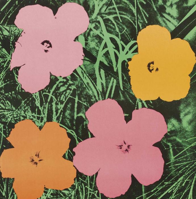 FLOWERS два розовых, бежевый и охристый