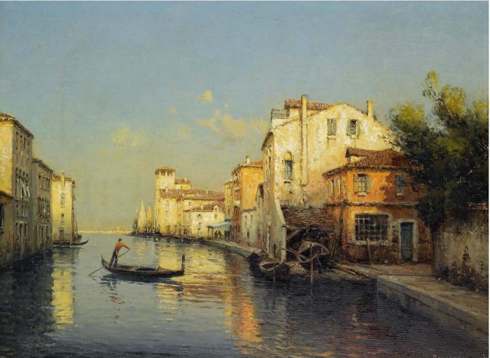 GONDOLE SUR UN CANAL A VENISE