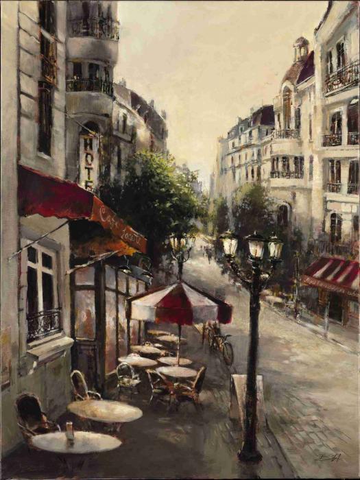 Кафе на улочках Парижа