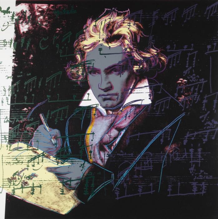 LUDWIG VAN BEETHOVEN на черном фоне