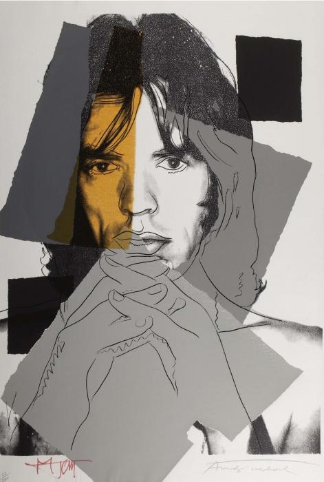 MICK JAGGER в лоскутах с черным квадратом