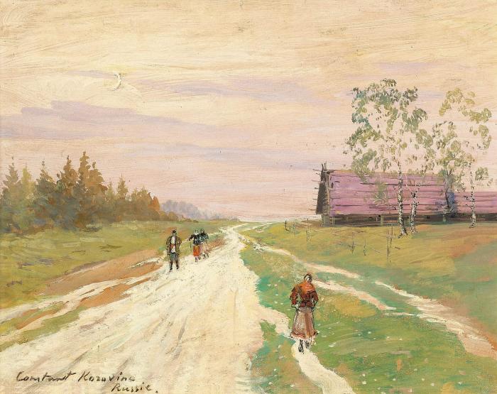PEASANTS ON A COUNTRY ROAD