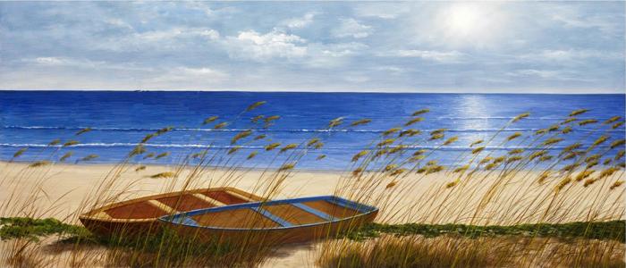 Пейзаж с двумя лодками