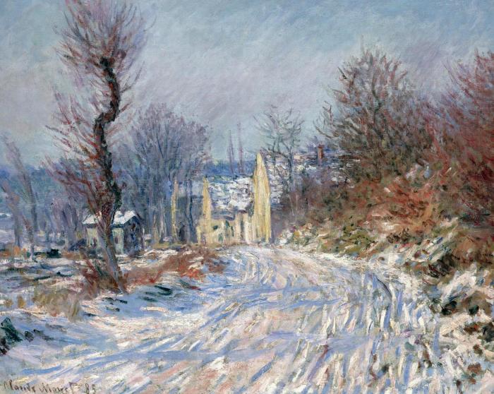 ROUTE DE GIVERNY EN HIVER-