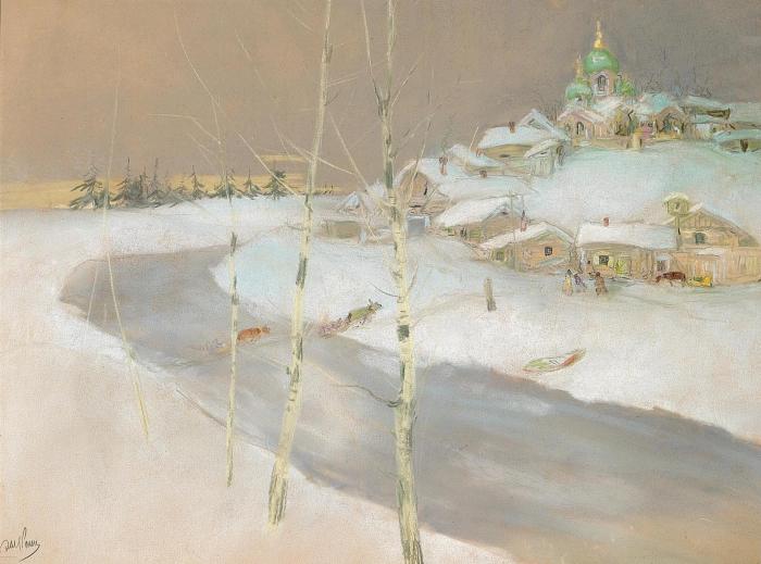 RUSSIAN VILLAGE IN WINTER