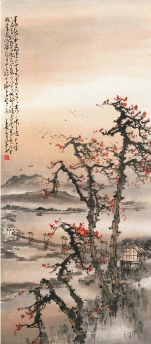 Сакура в цвету в розовых тонах