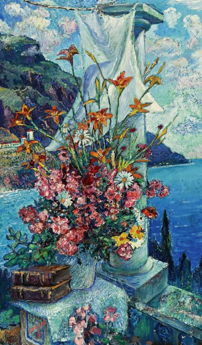 Средиземноморский натюрморт с цветами