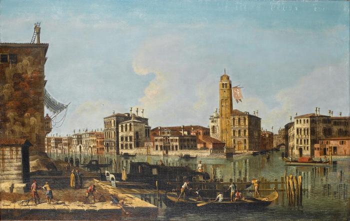 The entrance to the Cannaregio with San Geremia and its campanile