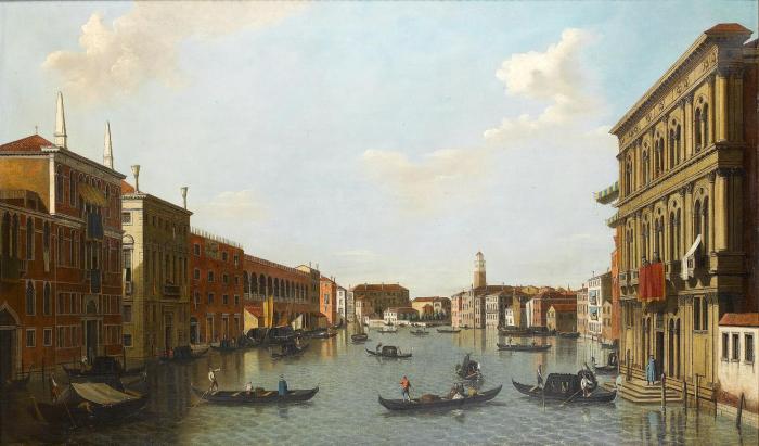 The Grand Canal Venice looking North West from the Palazzo Vendramin Calergi towards San Geremia