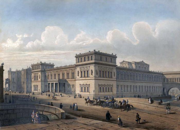 The new Hermitage in St. Petersburg in the 19th century