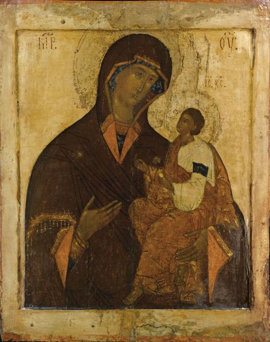 THE TIKHVIN MOTHER OF GOD POSSIBLY MOSCOW FIRST HALF OF 16TH CENTURY